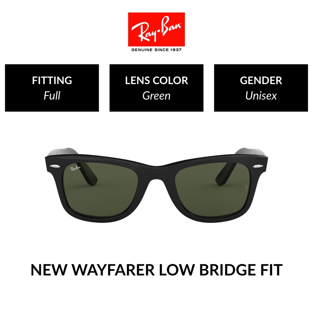 RAY-BAN Wayfarer | RB2140F 901 | Full Fitting | Sunglasses | 52mm