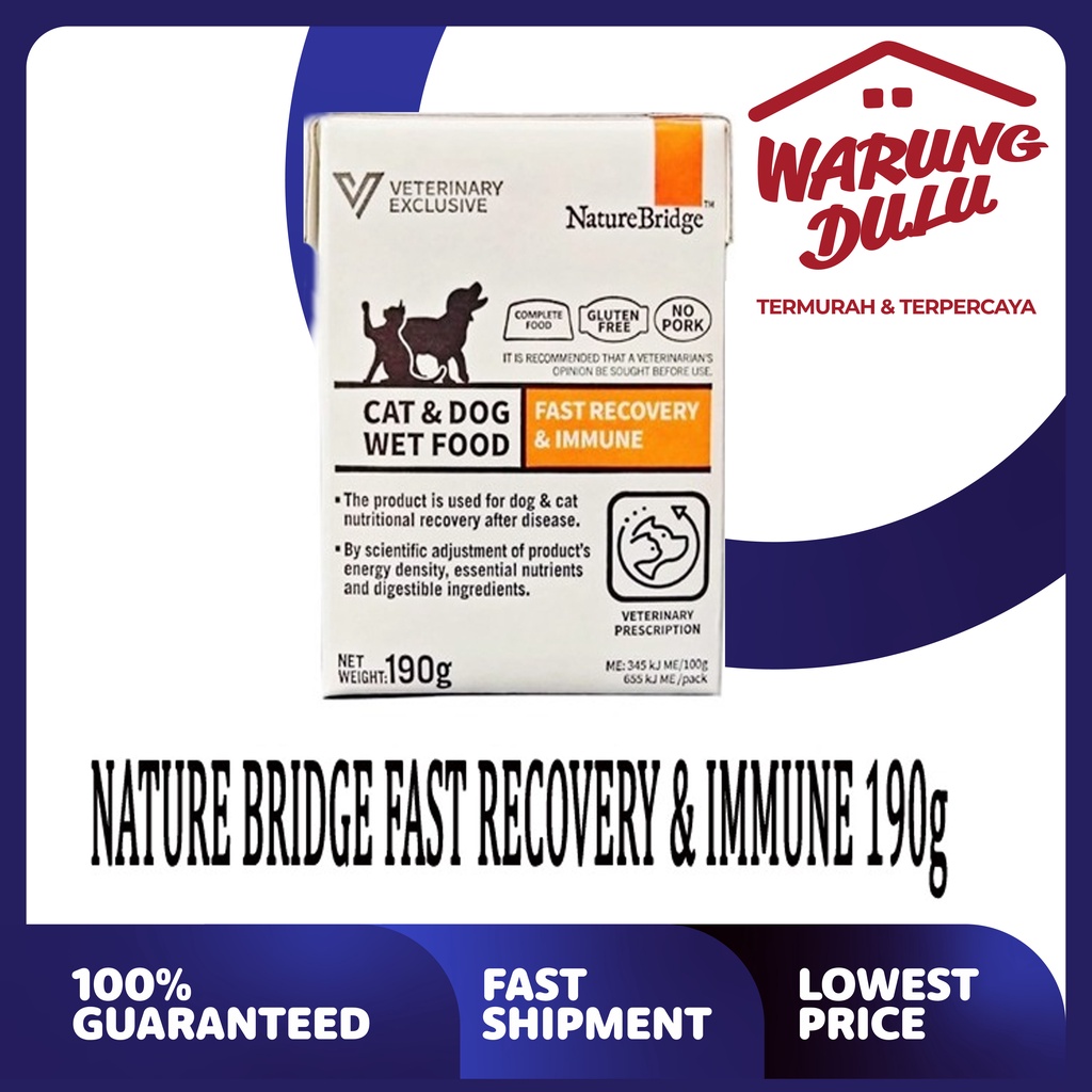 NATURE BRIDGE Fast Recovery &amp; Immune Wet - Cat &amp; Dog 190Gr