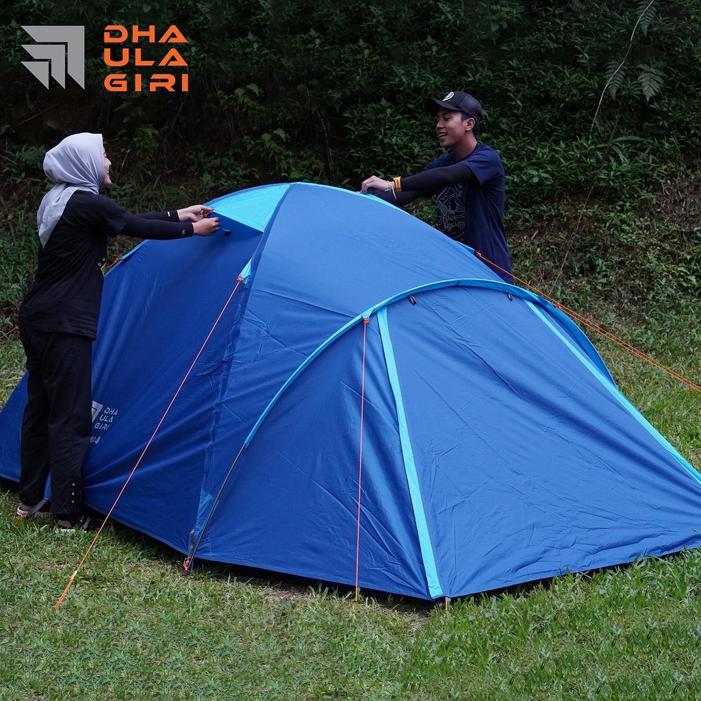 Tenda Camping Double Layer Dhaulagiri Terra Pro 4 Kapasitas 4-5 Orang - Frame Aloy