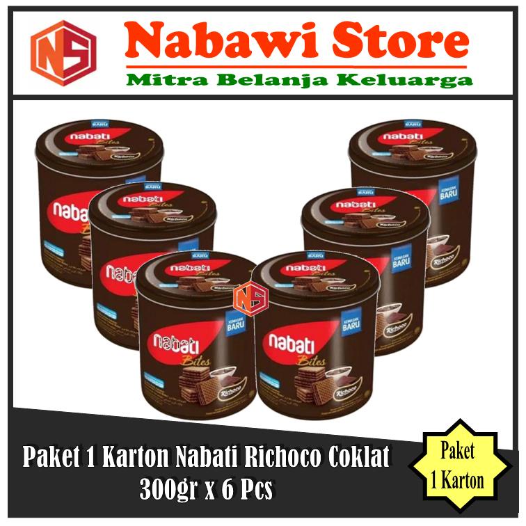 

Nabawi Store. Nabati Wafer Richoco Coklat 300gr. Paket 1 Karton Isi 6 Kaleng