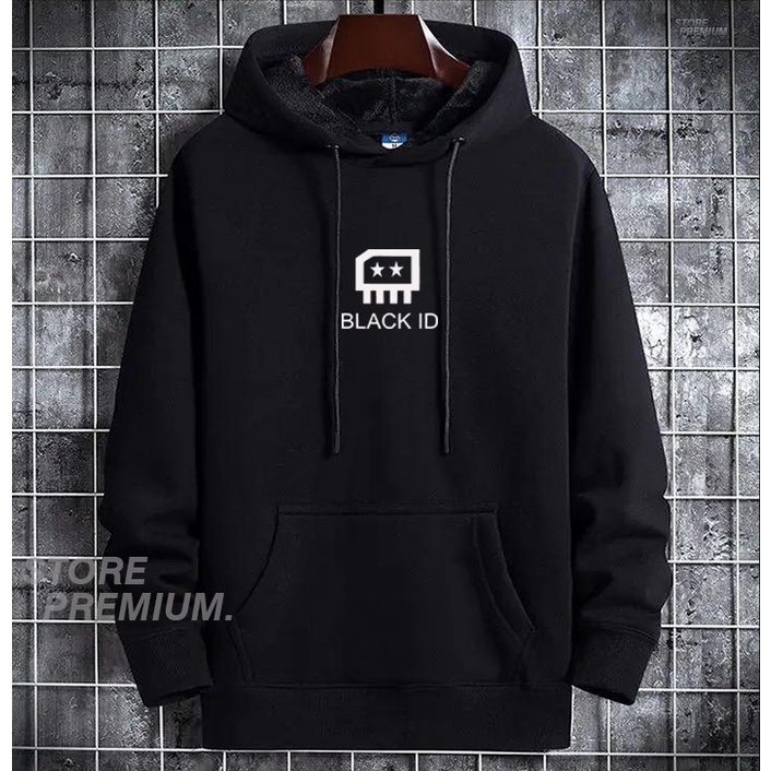 Promo Jaket Hoodie Blackid Text Putih Premiun Sweater Hoodie Pria Keren