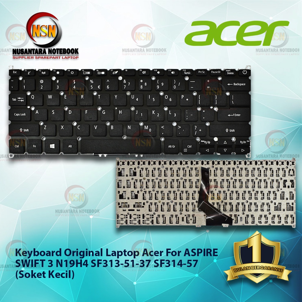 Keyboard Original Laptop Acer ASPIRE SWIFT 3 SF313 SF314 Soket Kecil