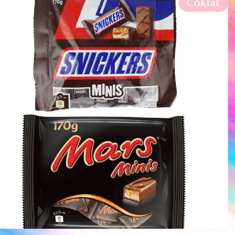 

۩ Coklat Chocolate Original mars snickers Minis Travel Edition ➽