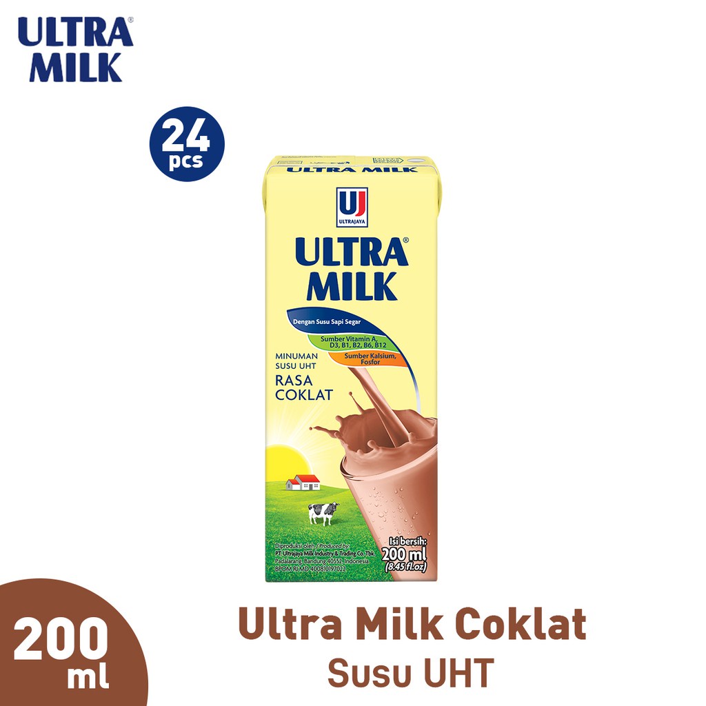 

Ultra Milk Susu UHT Coklat 24x200ml