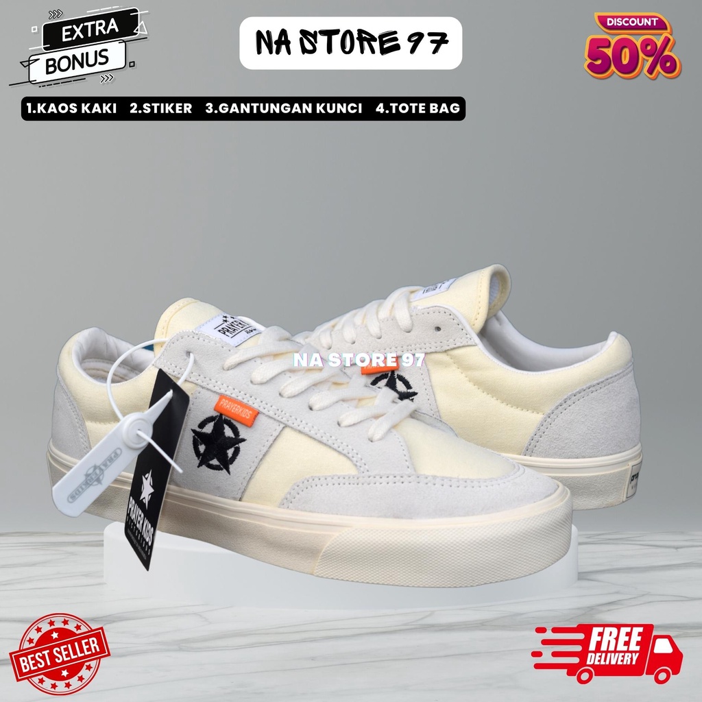 PRAYERKIDS GEH OFF WHITE SNEAKERS PRIA DAN WANITA