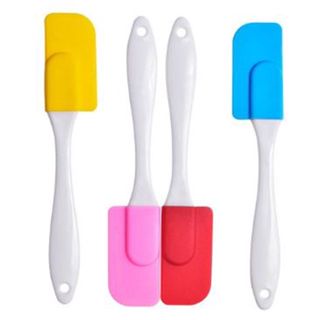 Spatula Silicone Gagang Transparan / Alat Aduk Adonan Kue Anti Lengket Food Grade Elastis Tahan Panas Oles Cake Silikon [MF]