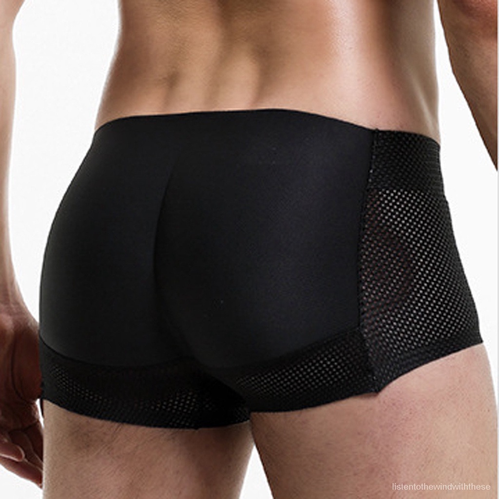 Jockmail Men's Butt Lifter Panties Cueca Padded Boxer Briefs Buttocks Enhancer Underpants Fake Ass E