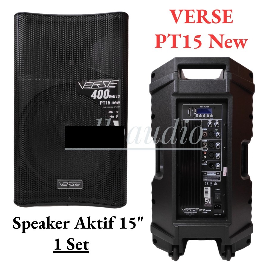Speaker Monitor Aktif VERSE New PT 15 Inch Bluetooth Power 400 Watt ORIGINAL