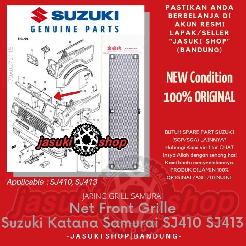 Net Front Grille Jaring Grill Samurai Suzuki Jimny Katana Samurai SJ410 SJ413 Asli Ori Original SGP