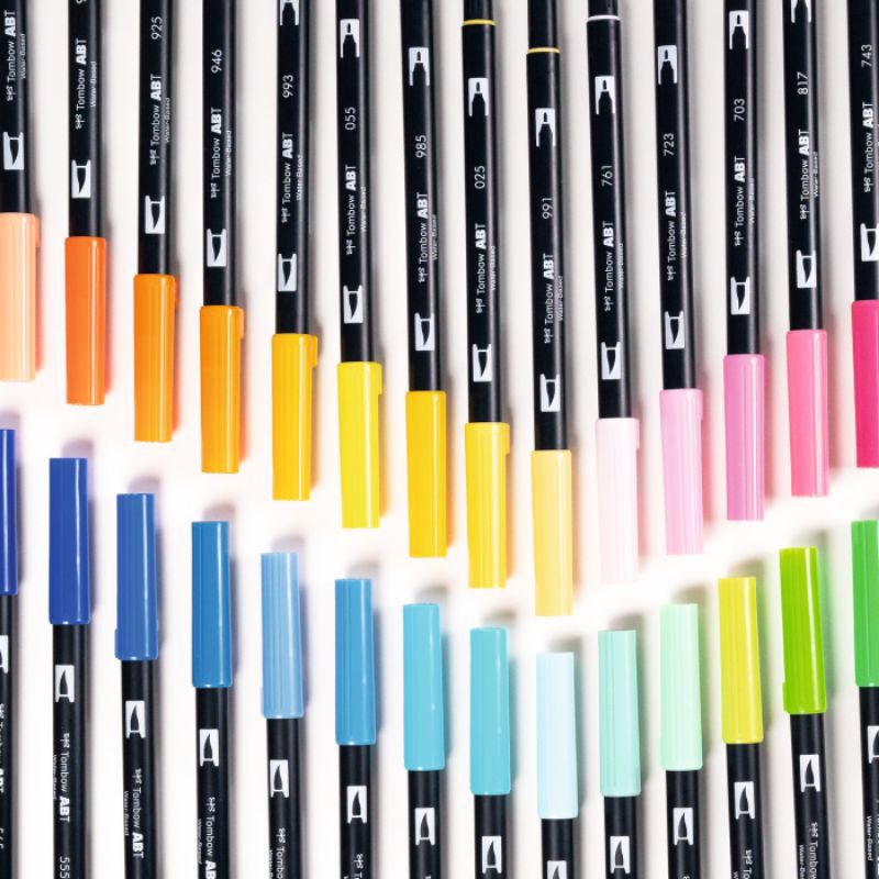 

KIANDAA (SATUAN) PART 1 Tombow Dual Brush Pen ABT Water Based / brushpen dual tip double tips lettering spidol warna jurnal stationery makassar