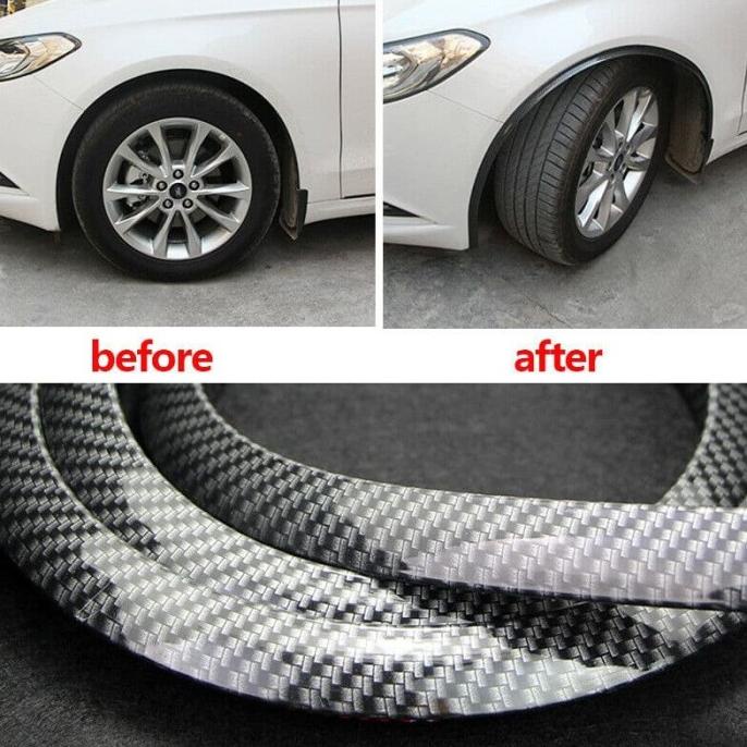 List Carbon 4D Over Fender (4 Pcs) | Lip Spakbor Ban Mobil Universal