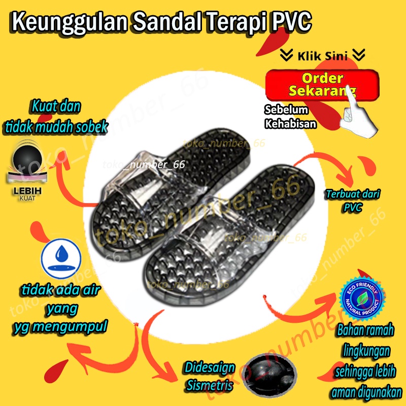 SANDAL PRIA WANITA TERAPI PIJAT REFLEKSI KESEHATAN SENDAL PRIA WANITA KAMAR MANDI ANTI LICIN