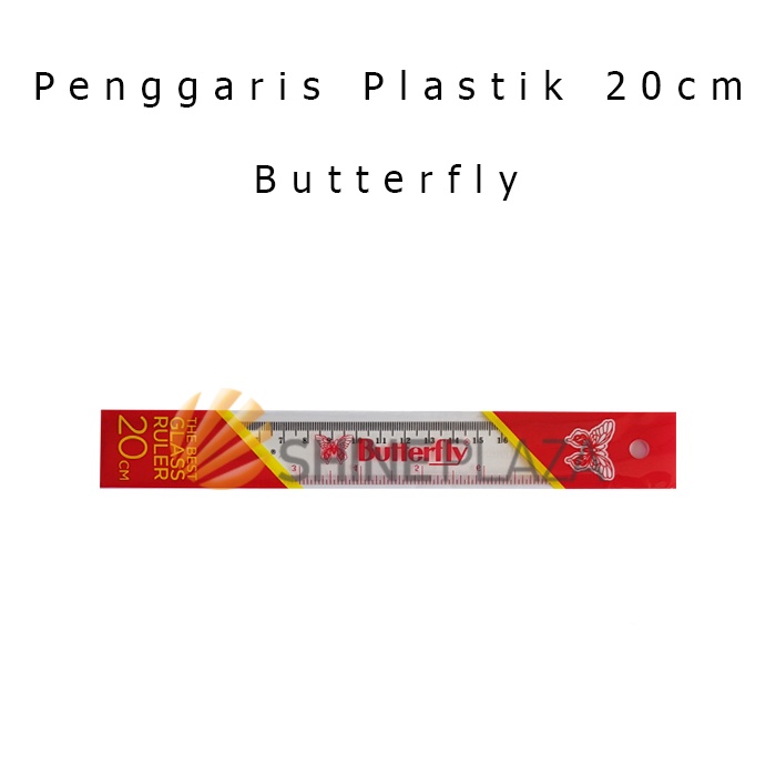 

Penggaris Plastik 20cm Butterfly - Plastic Ruler Butterfly 20 cm