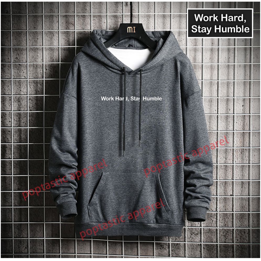 STAY HUMBLE Jaket Distro Sweater Hoodie Pria Wanita Bahan Fleece Tebal