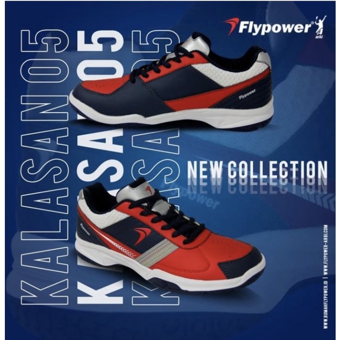 {MentariStore} sepatu flypower kalasan 05 - Navy Red White 38 Berkualitas