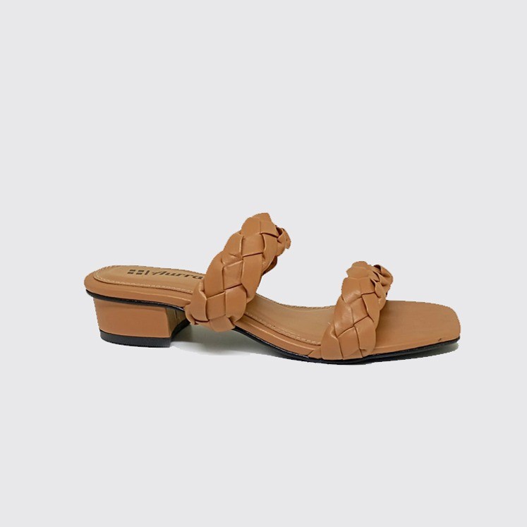 Sandal Wanita Big Size 41-42-43-44-45 Sendal casual Pesta Kondangan / sandal jumbo Ukuran Besar hak tahu 3cm