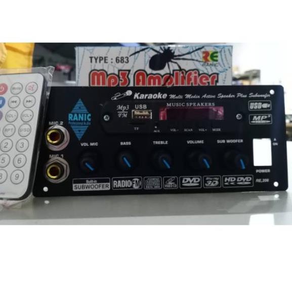 ➴ kit power amplifier speaker aktif plus MP3 USB 750W PMPO spider ⅎ