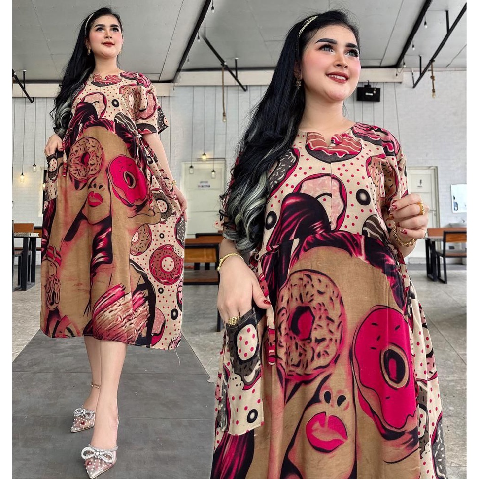 Home Dress Chibi Cibi Busui Daster Resleting Saku Tali Samping Pinggang Motif Karakter Cantik Lucu Kekinian Pilih Warna Motif Viral Terbaru 2023 Daily Dres Harian Rayon Nyaman Populer Pekalongan Batik Modern  Batik Sulmit