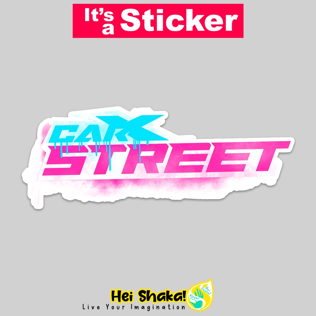 

Stiker Carx Street Cyan Magenta Logo Sticker Gamer Tempelan Gaming Bahan Vinyl Anti Air