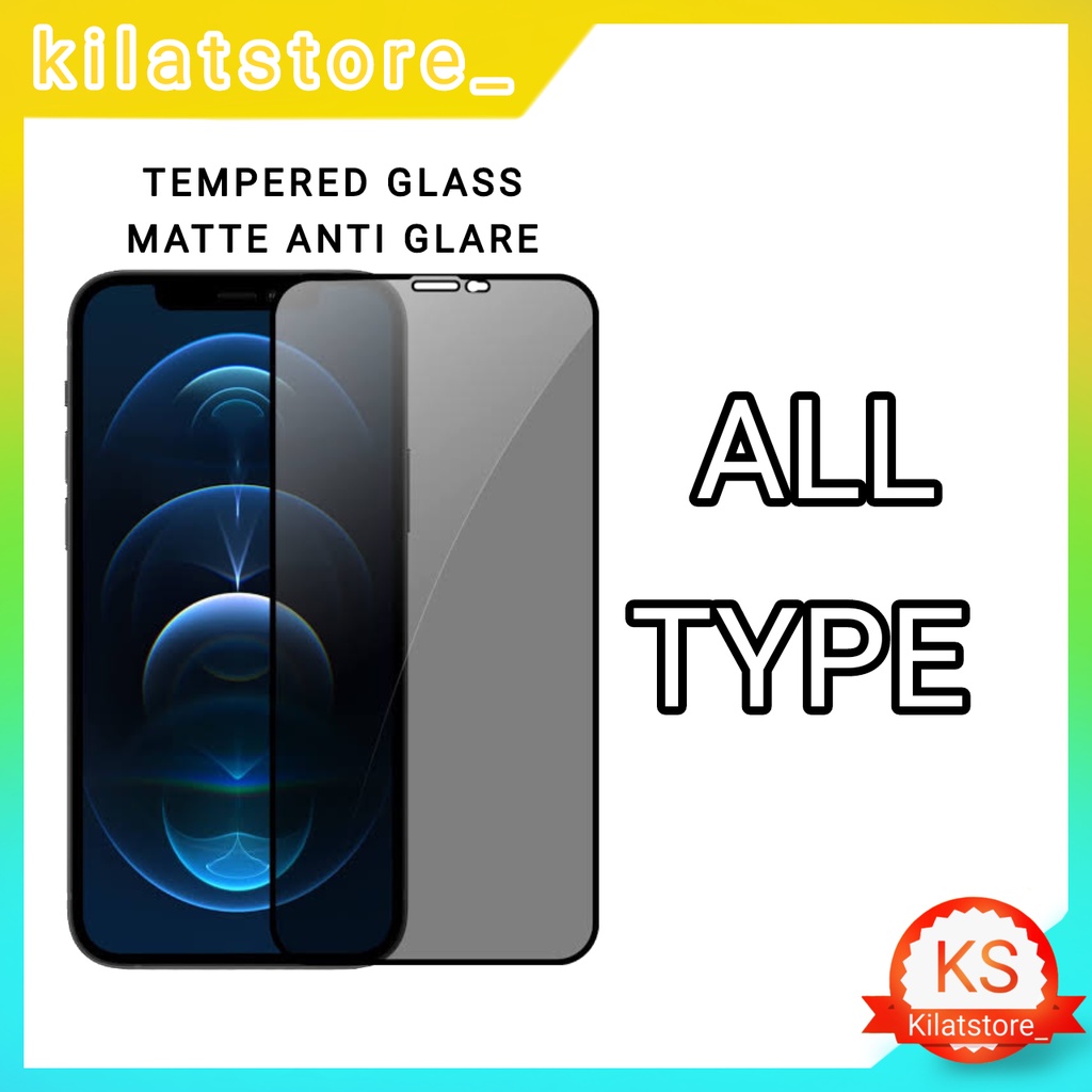 Tempered Glass Matte Anti Glare for All Type + Packing Kardus dan Tisu