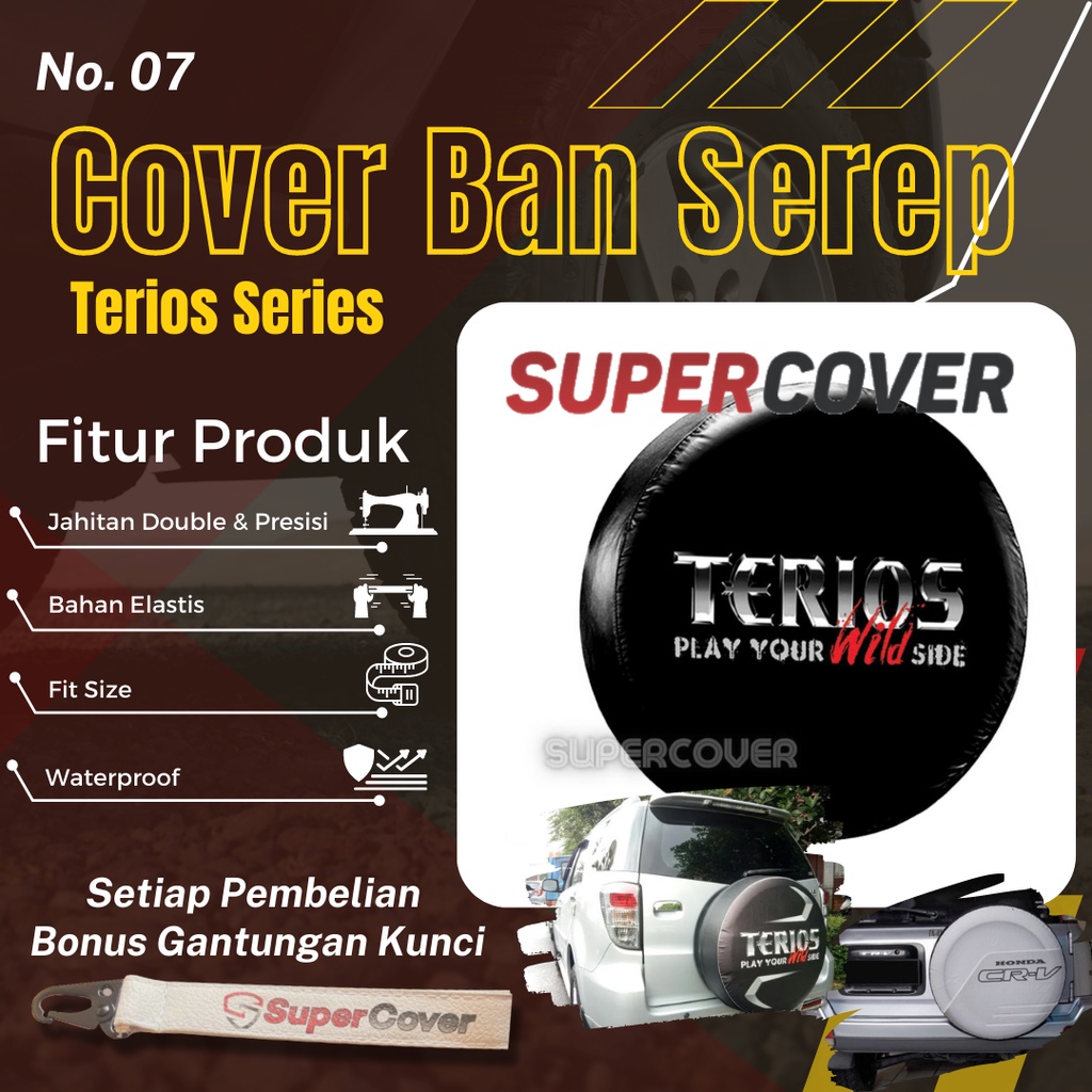 Sarung Ban Serep Daihatsu Terios Cover Ban Serep Kulit Sintetis Daihatsu Terios 07 Penutup Pelindung