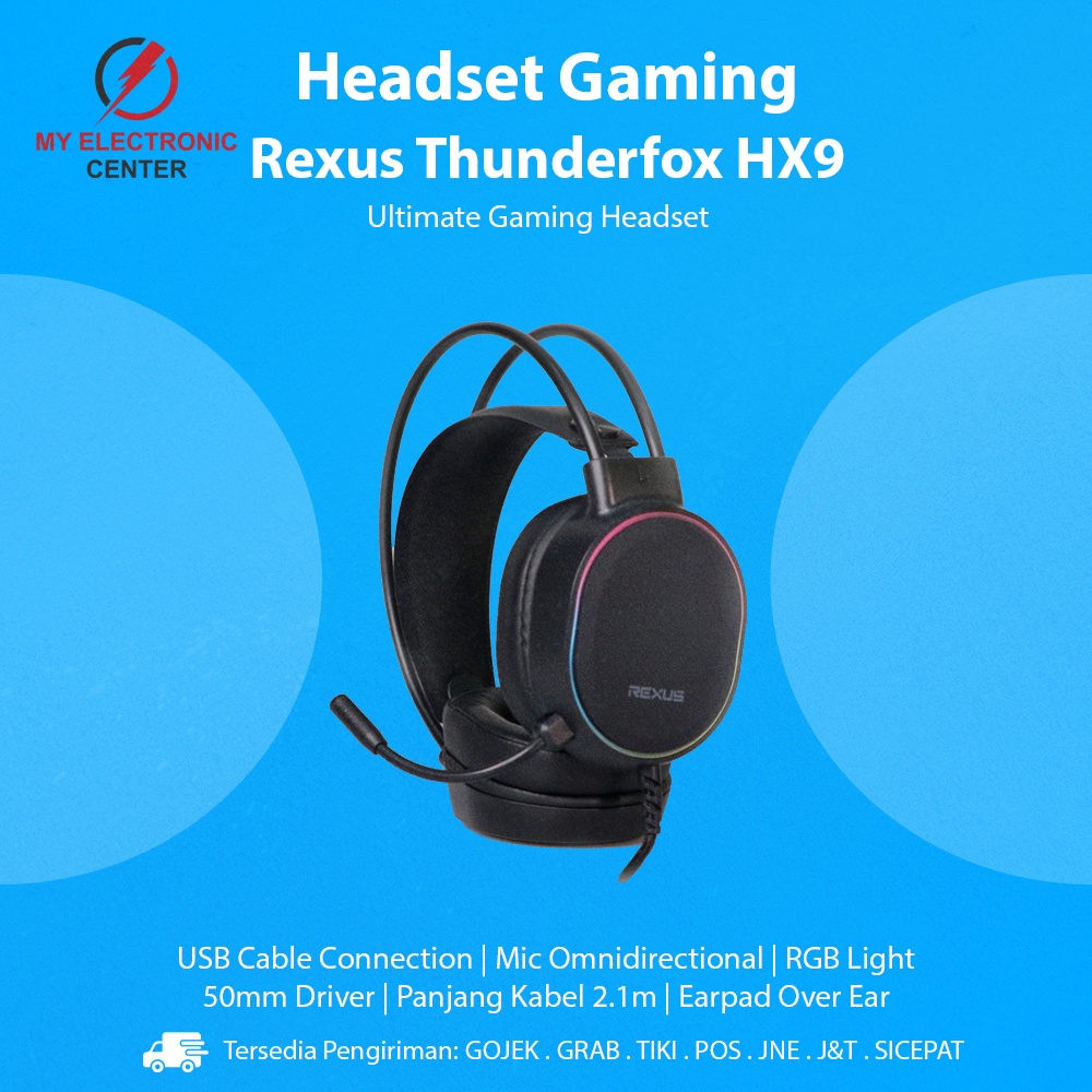 Headset Gaming Rexus Thundervox HX9 Headphone Laptop Komputer PC HP