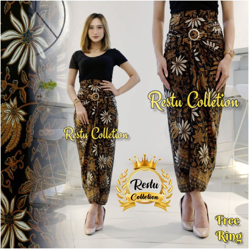 { COD } Rok Lilit Warp Skirt Serut Songket Jumputan Batik Panjang Wanita Bawahan Kebaya Kondangan Nikahan Wisuda Modern Cewek Bahan Sutra HQ Premium All Size By Restu Colletion Motif Ayunda Bestseller