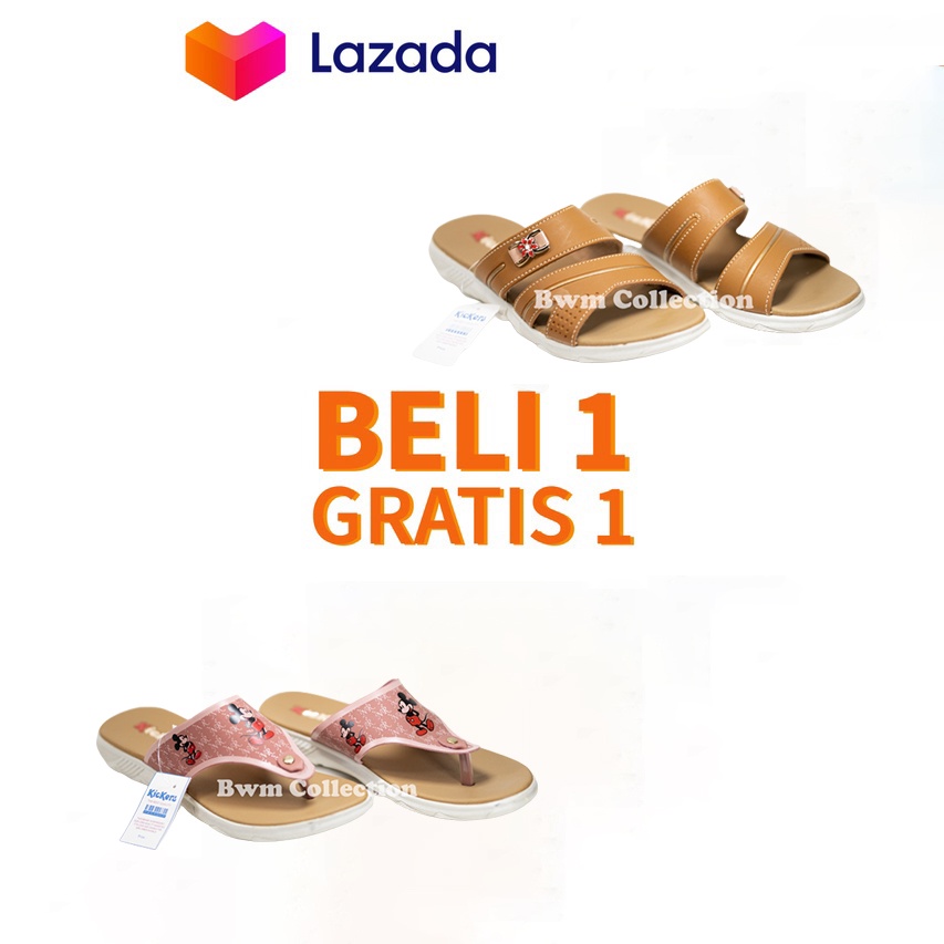 TERLARIS... BELI 1 GRATIS 1 SANDAL WEDGES KICKERS WANITA MODEL SELOP GRATIS SANDAL KICKERS WANITA MO