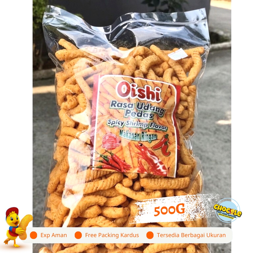 

PROMO 1.1 OISHI UDANG PEDAS 500G || PUSAT GROSIR SNACK KILOAN ORIGINAL || CEMILAN INDOFOOD