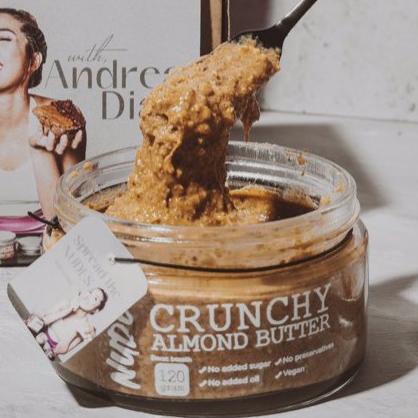 

➩ NUDE x Andrea - Crunchy Almond Butter 200g | Vegan, Diet, Gluten Free, Keto Friendly, No Added Sugar ☺