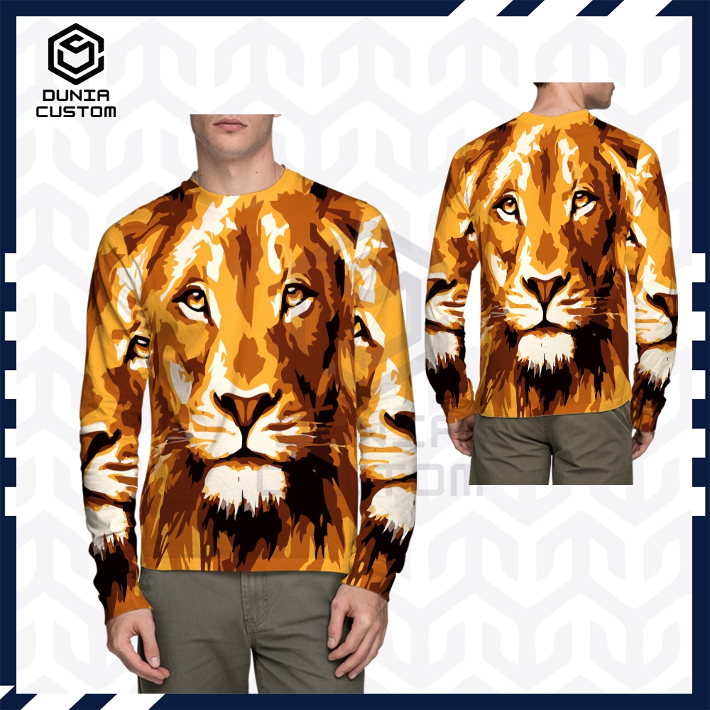 Jual KAOS MOTIP TEMA LION SINGA RAJA HUTAN HARIMAU PITIH OLAHRAGA MACAN TUTUL SUMATRA JAWA BALI 3D J