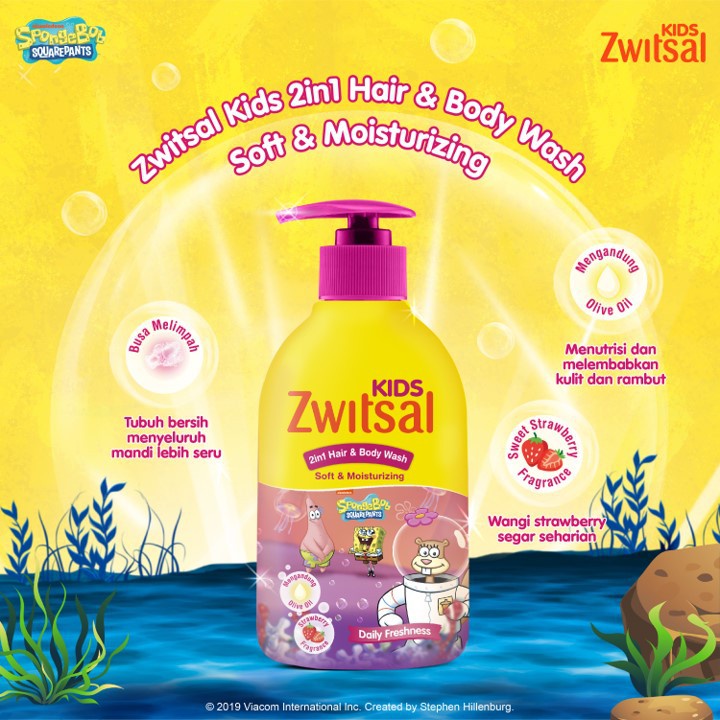 Zwitsal 2In1 Hair &amp; Body Wash Soft &amp; Moisturizing 280ml