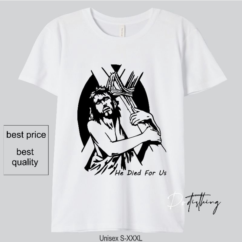 KAOS ROHANI PASKAH JESUS CROSS. S-XXL