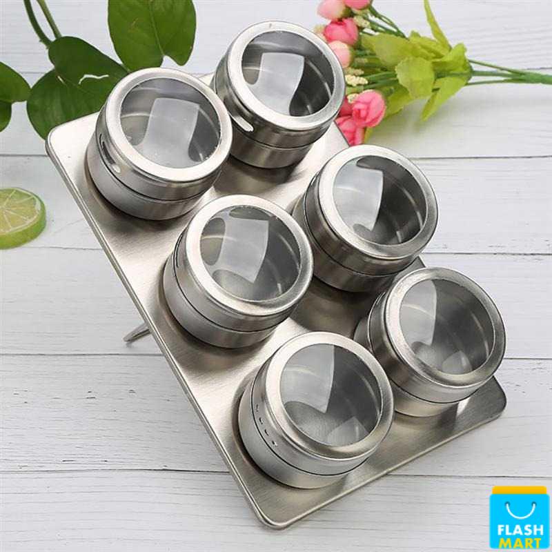 Flashmart Leten Tempat Bumbu Makanan Magnetic Spice Jar Container 1 PCS - C121