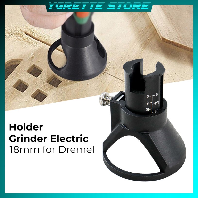 YGRETTE - Holder Grinder Electric 18mm for Dremel Stand Bor Elektrik Mini untuk jadi Router Adapter Drill