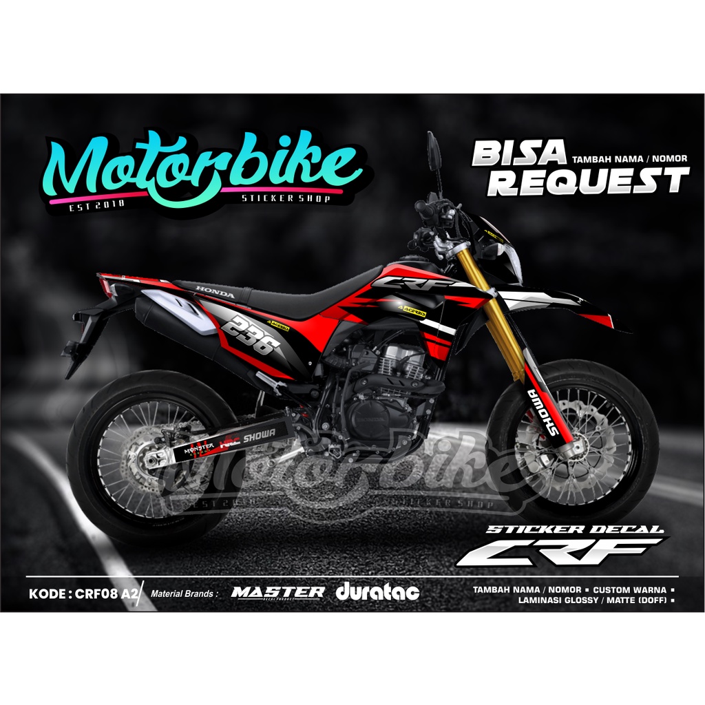 Decal CRF 150 L Fullbody Trail supermoto - Dekal stiker CRF 150 L - Aksesoris Motor Cross