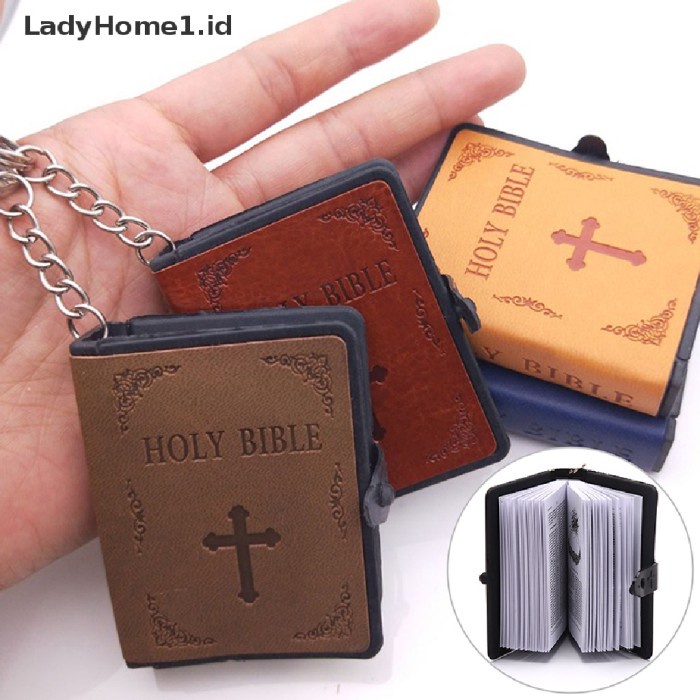 

Terlaris Krap Ladyhome1 Mini Bible Book Keychain Jewelry Deco Gift