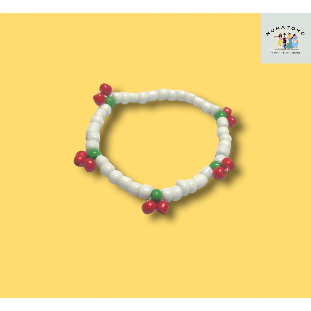 Beads Bracelet / Beads Bracelet / Cherry Bracelet / Gelang Manik / Gelang Cherry