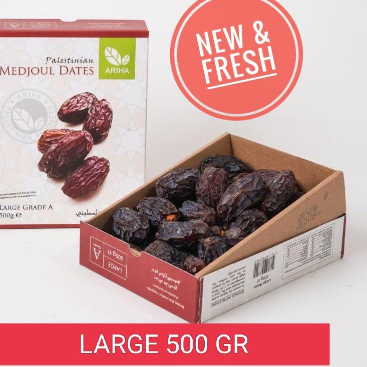

☀ *BARU , Kurma Medjoul LARGE Grade A ARIHA Asli Palestina @500 gram ( medjool medjol ) ☜