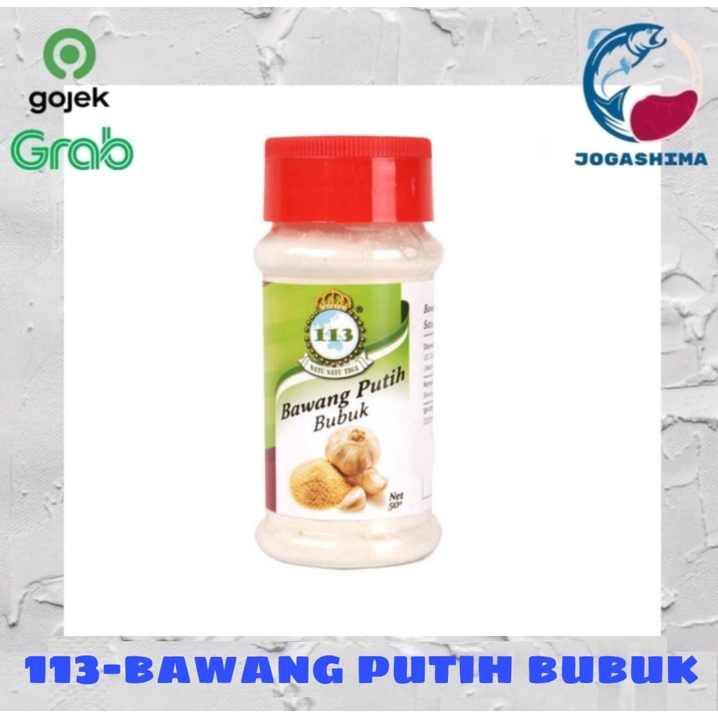 

113 "satu satu tiga" bawang putih bubuk/ garlic powder 50g