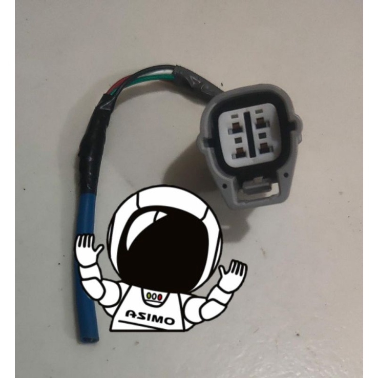 Soket foglamp headligt  pin 4 original mitsubishi new xpander eclipse pajero sport dakar cross trito