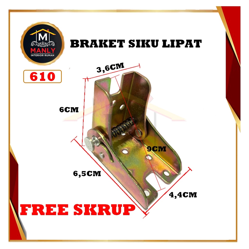 Braket Bracket Engsel Kaki Meja Lipat, isi 1 pcs FREE SEKRUP