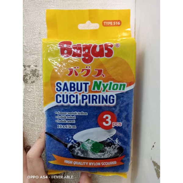 BAGUS SABUT CUCI PIRING NYLON ISI 3