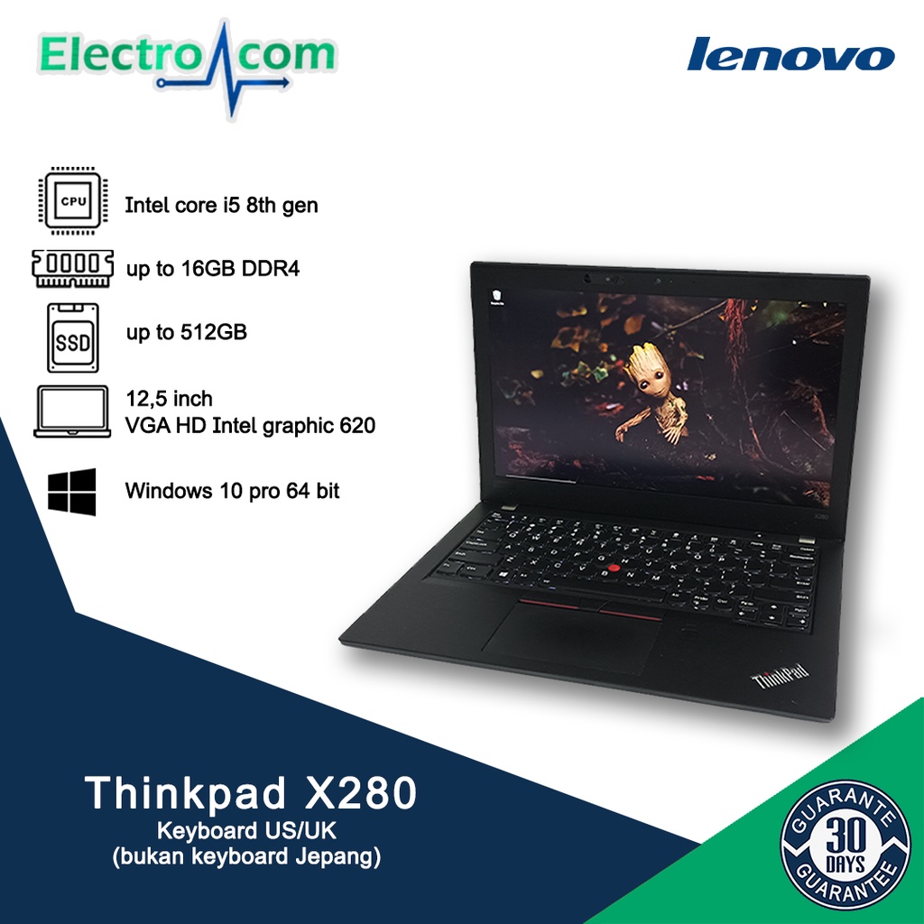 Obral Lenovo Thinkpad X280 Touchscreen Core i5 Gen8 RAM 16GB SSD 512GB Ultrabook