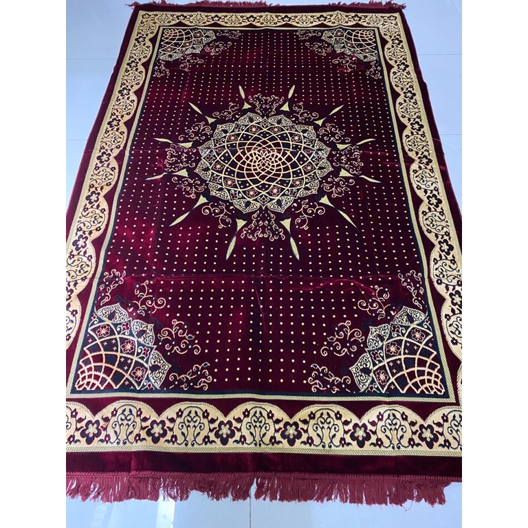 KARPET PERMADANI HAMBAL ALAS SANTAI LIPAT BELUDRU TURKEY TURKI BESAR 240cm x 160cm