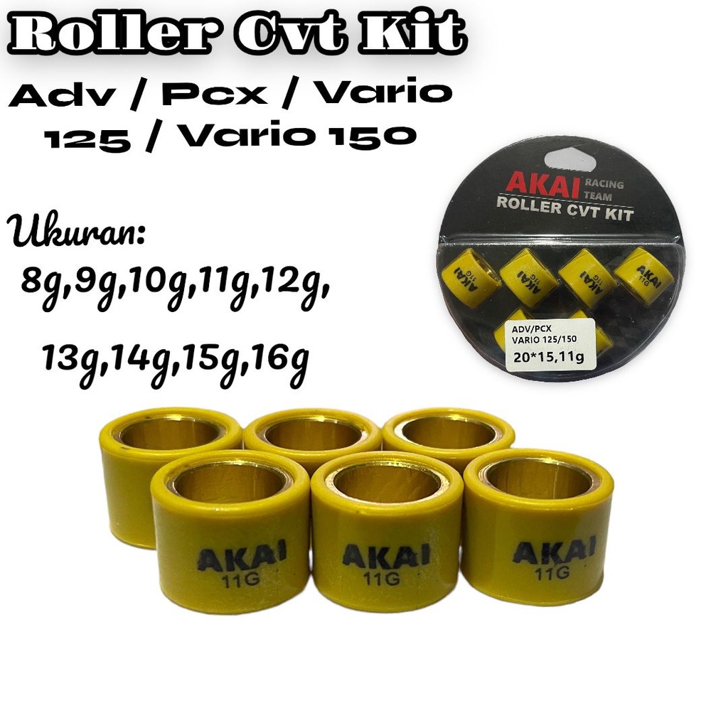 ROLLER AKAI RACING HONDA beat deluxe /genio ROLLER PCX /VARIO 125/VARIO 125/150/160 nmax new aerox dll