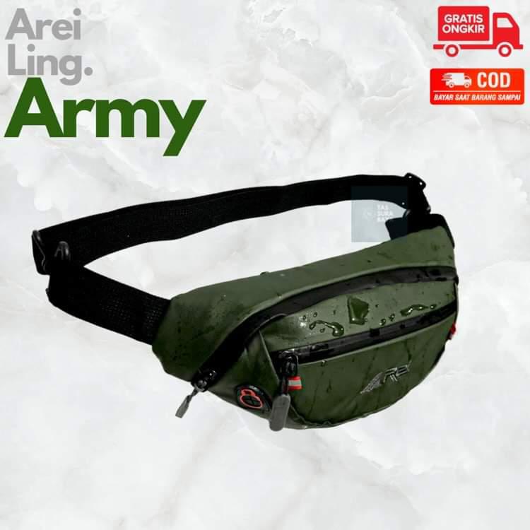 Tas Pinggang Pria Waterproof Waist Bag Hezel Pria Anti Air Anti Sobek Arei