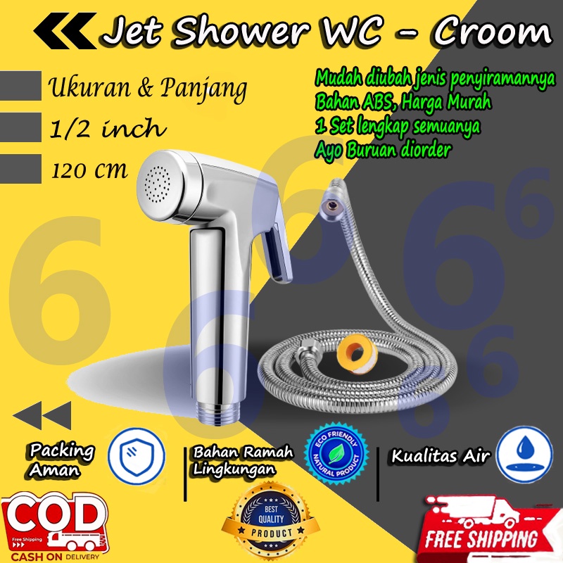 PROMO SEMPROTAN AIR JET SHOWER WC KAMAR MANDI CROOM STELL KLOSET CEBOK WC BAGUS MURAH COD