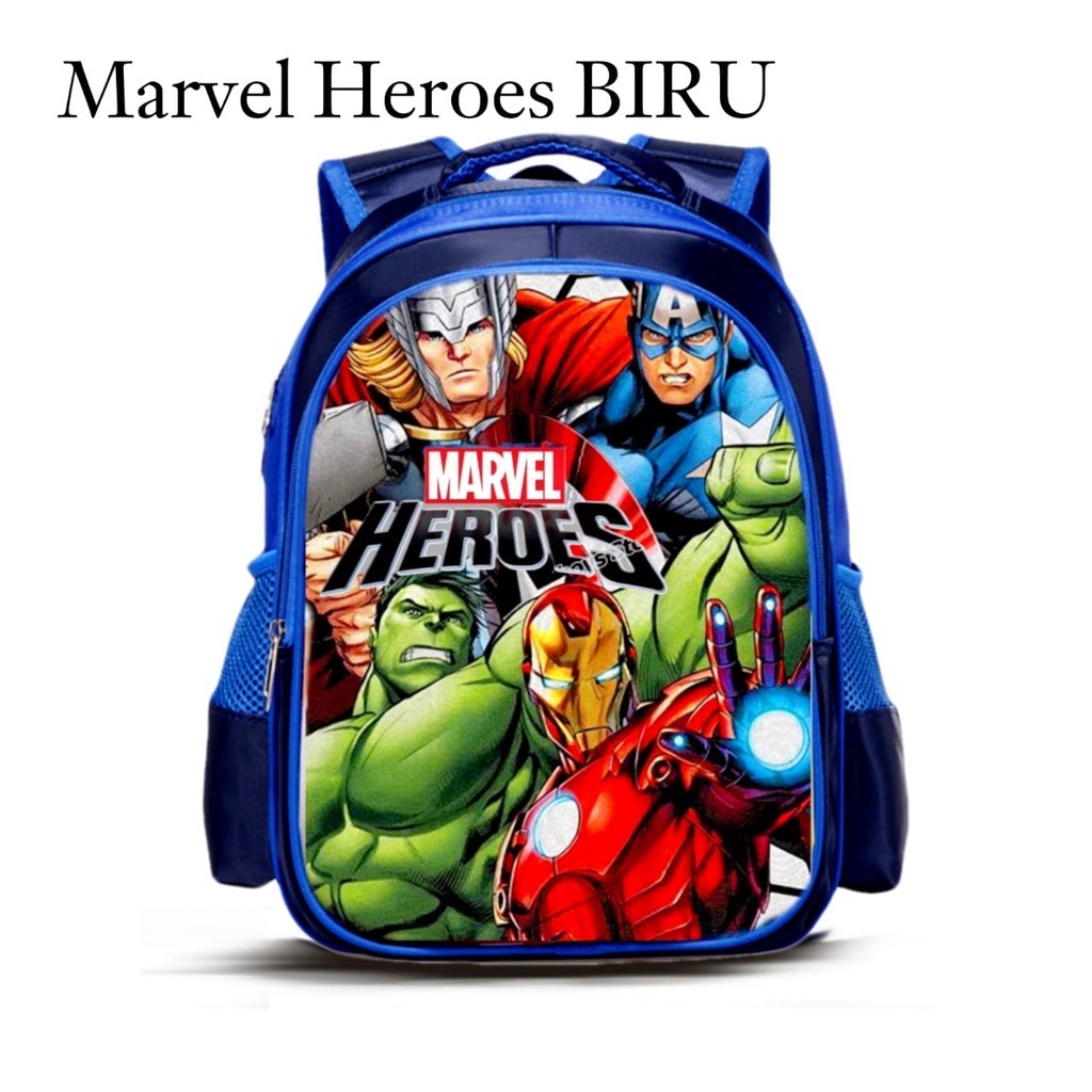 PROMO SALE 10.10 - TAS SEKOLAH TK-SD ANAK LAKI-LAKI TAS RANSEL MARVEL AVENGERS ANIMA SUPERHERO | RANSEL PUNGGUNG ANAK SEKOLAH | RANSEL IRONMAN/CAPTAIN AMERICA - RANSEL REMAJA/PRIA/ANAK-ANAK