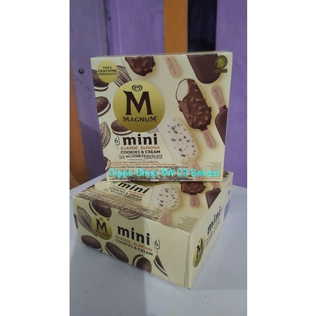 

Ice Cream Magnum Mini Mix Varian 6 pcs ( Classic, Almond, Cookies n Cream)